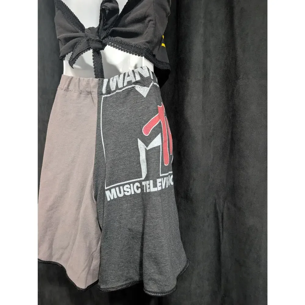 Upcycled Band Tee Shorts - Nirvana